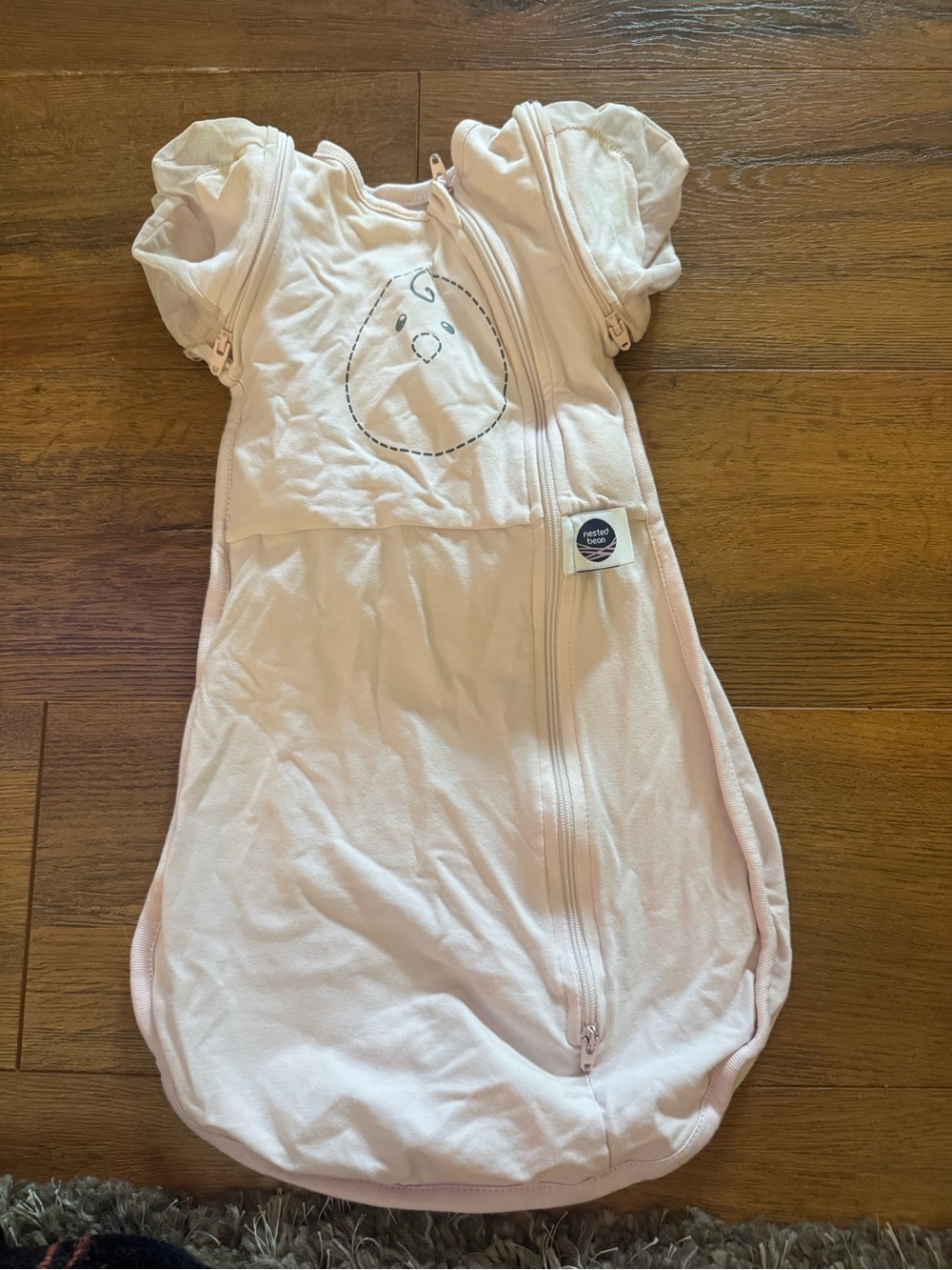 Nested Bean Pale Pink Infant Footed One-Piece Sleep Sack
